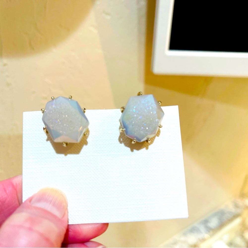 ✨Custom Kendra Scott Iridescent Drusy Morgan earrings✨